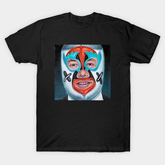 Elon: Wrestling Mask Portrait T-Shirt by Hello1964